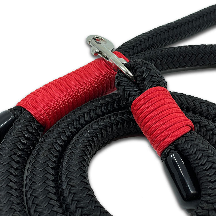 Red Marine Grade Nylon Dog Leash, Rope Leash For Dogs, With Swivel