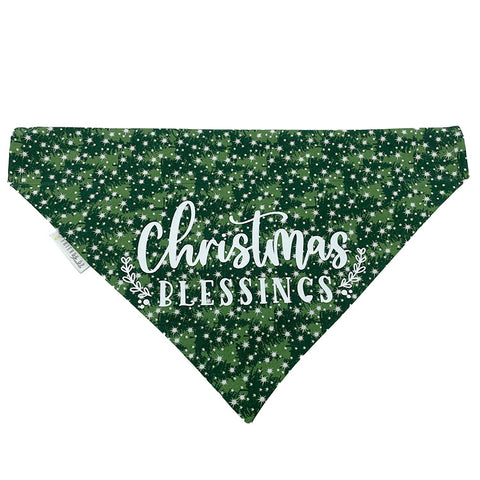 Christmas Blessings Slip-on Cotton Dog Bandana