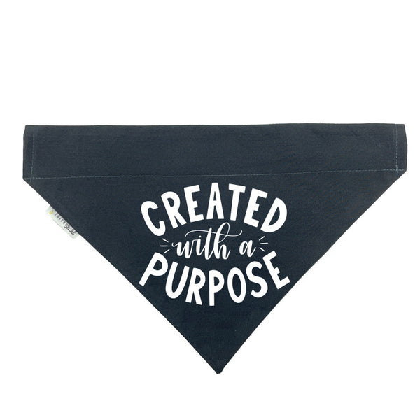 Created with A Purpose Slip-on Christian Dog Bandana, Cotton