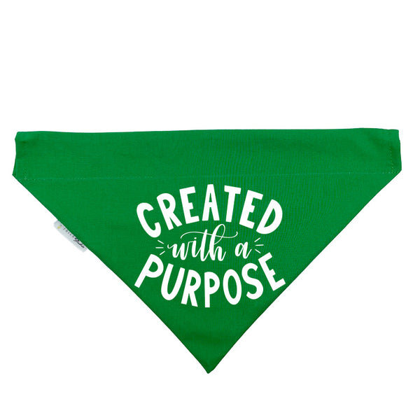 Created with A Purpose Slip-on Christian Dog Bandana, Cotton