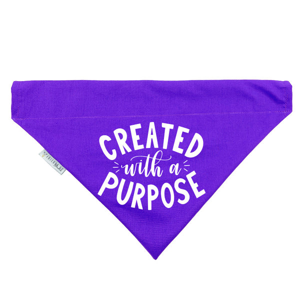 Created with A Purpose Slip-on Christian Dog Bandana, Cotton