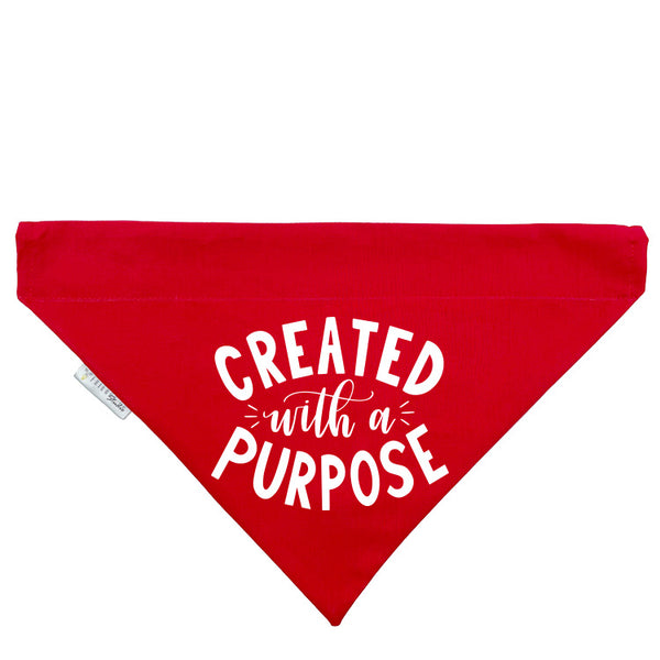 Created with A Purpose Slip-on Christian Dog Bandana, Cotton