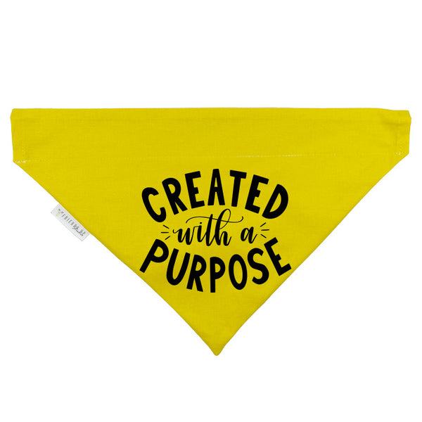 Created with A Purpose Slip-on Christian Dog Bandana, Cotton