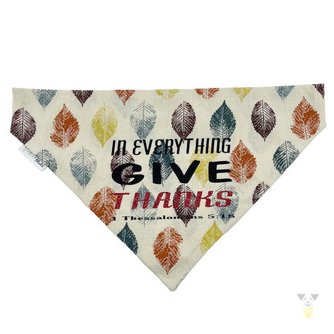 Give Thanks Cotton Dog Bandana