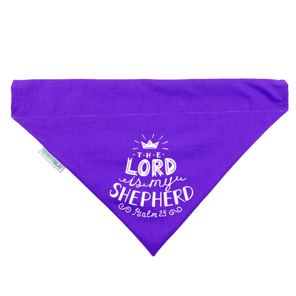 The Lord is My Shepherd Slip-on Christian Dog Bandana, Cotton